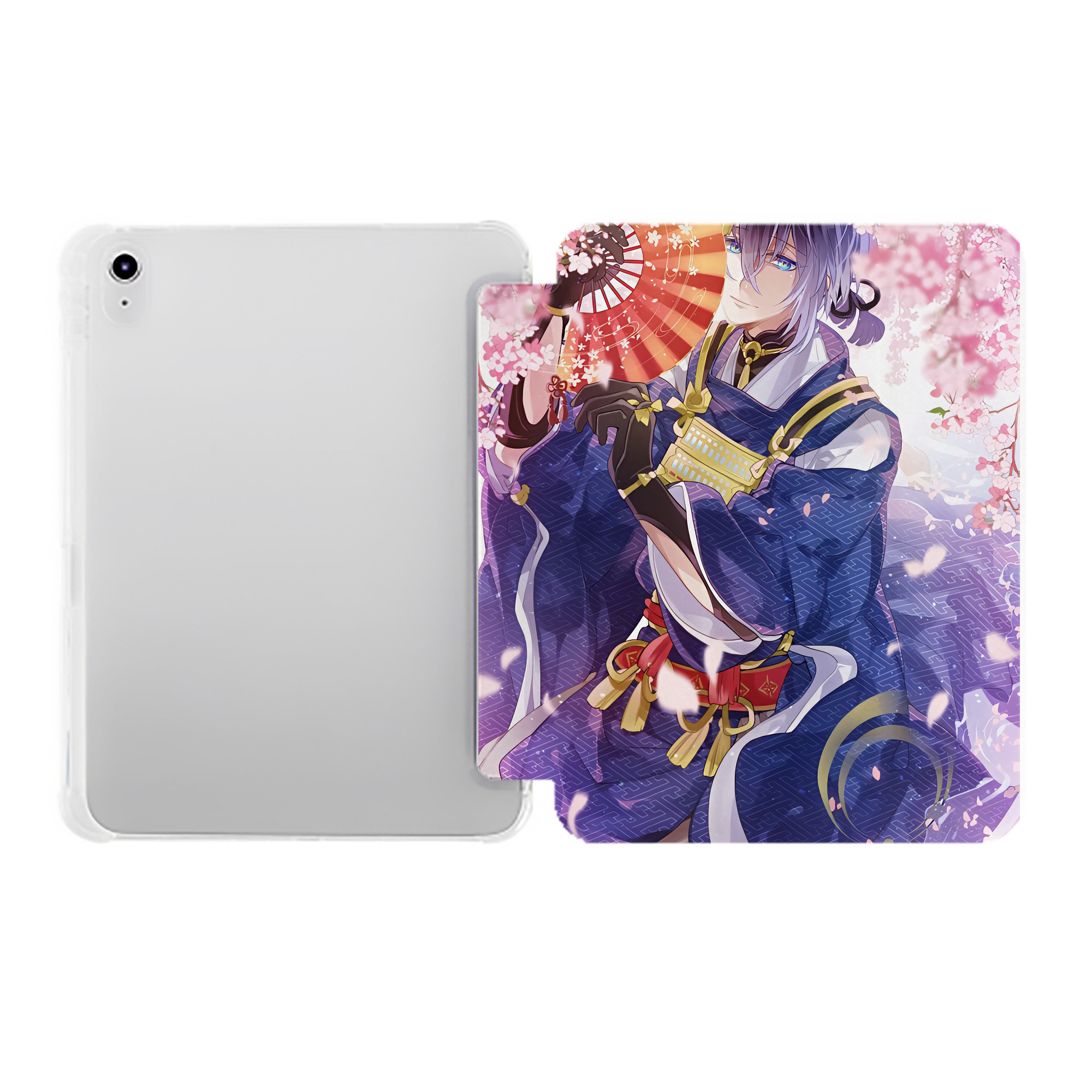 （画像用） 刀剣乱舞 Touken Ranbu IPad ケース ペン収納付き 三つ折りスタンド PUレザー×シリコン 対応機種9.5/10.5/10.9インチ